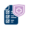  Graphic lung symbol incorporating a target icon, representing lung cancer screening and early detection.